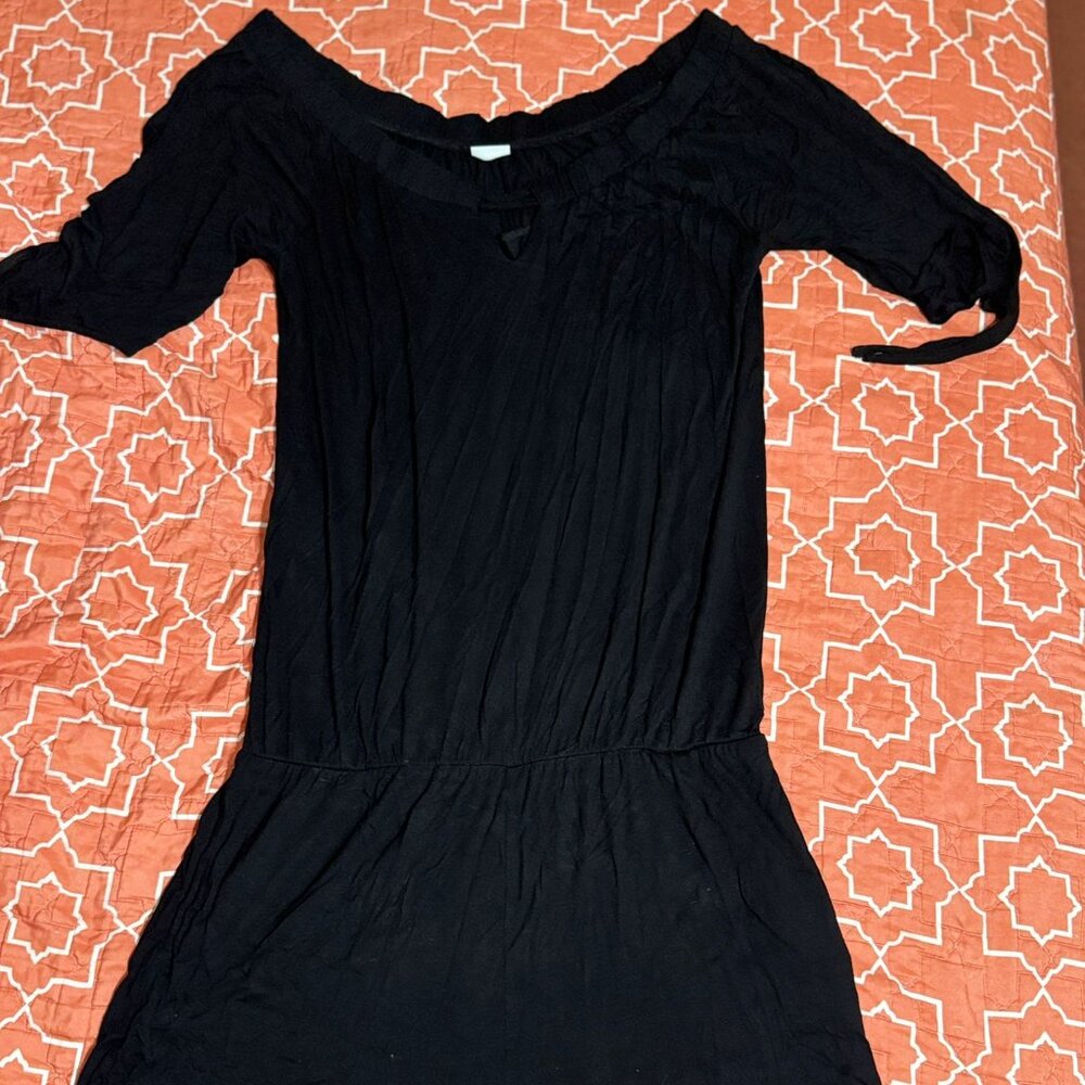 Black Las Cana romper with tie waist